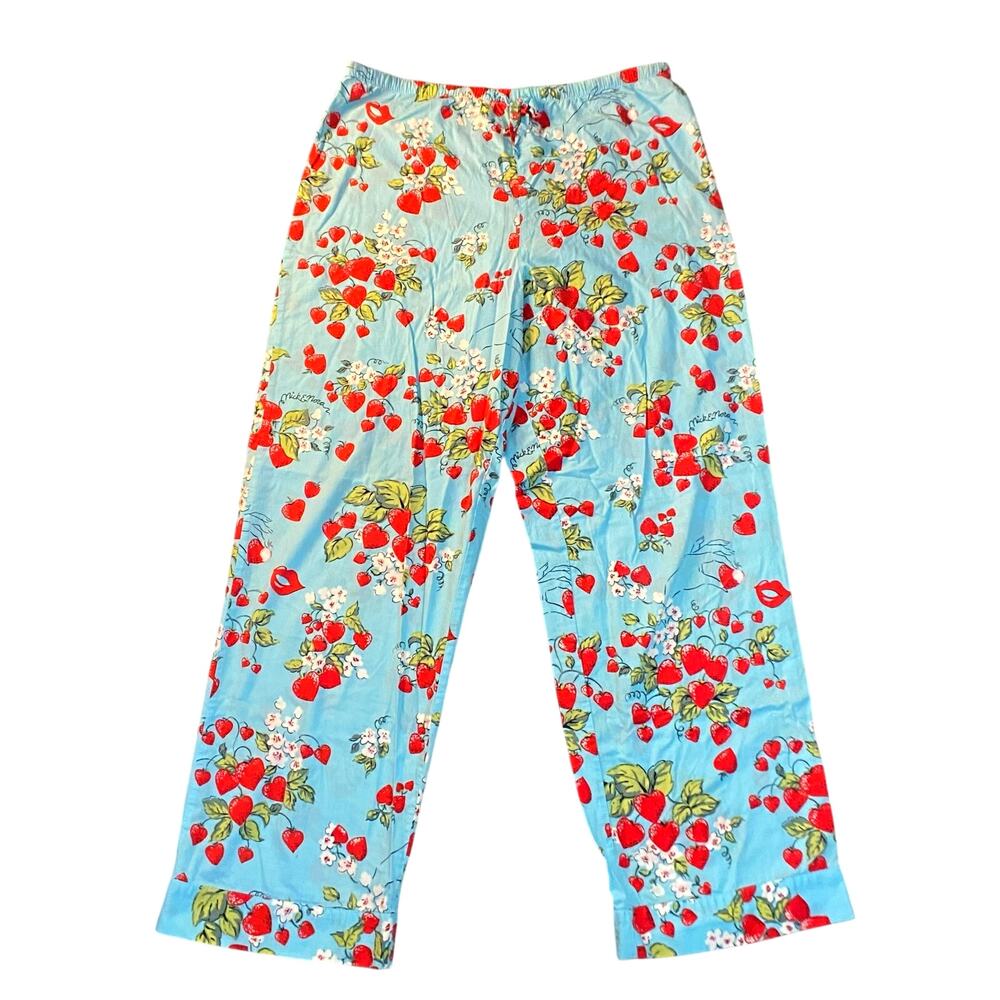 Nick & Nora Pajama Pant Women Sz M Blue 100% Cotton